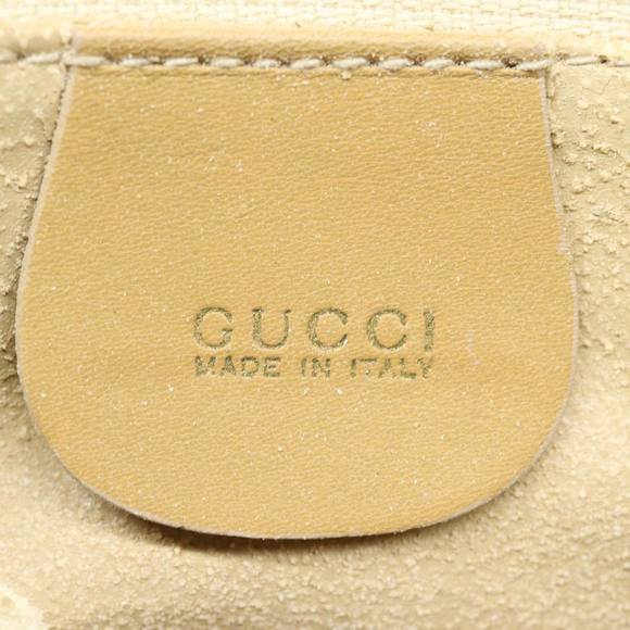 GUCCI Bamboo Hand Bag Leather 2way Beige Gold 000 2058 0290 Auth 86706 - Picture 15 of 16